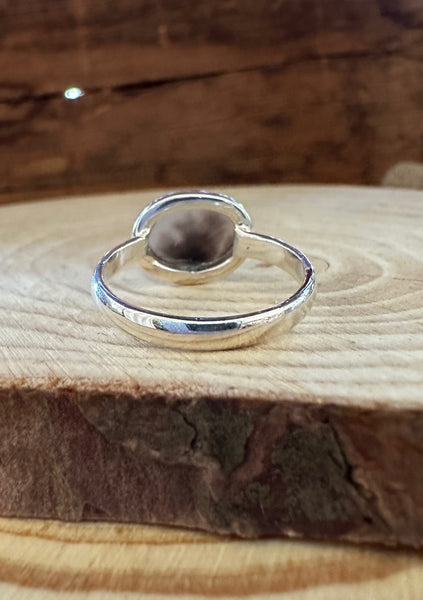 DENDRITIC AGATE and Silver Ring • Size 8