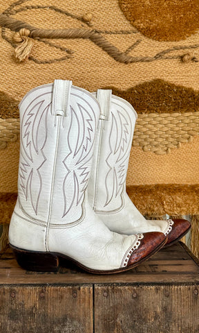 VINTAGE NOCONA TEXAS 1960s Leather Western Boots • Women's Size 7C