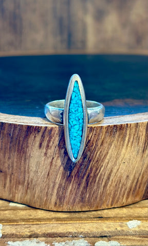 TURQUOISE DAGGER Sterling Silver Ring • Size 6 1/4