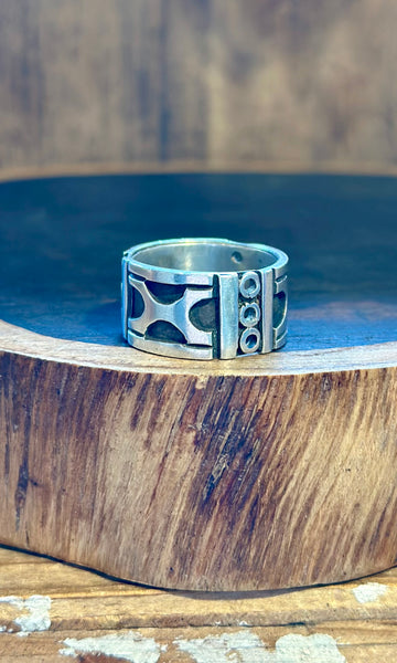 VINTAGE TAXCO MEXICO Sterling Silver Men's Ring • Size 9 1/4