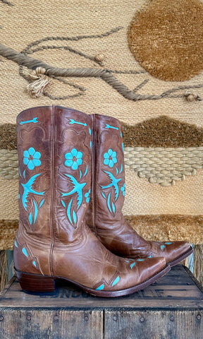 OLD GRINGO GOLONDRINA Swallow Leather Western Boots • Womens 10B