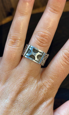 VINTAGE TAXCO MEXICO Sterling Silver Men's Ring • Size 9 1/4