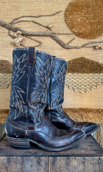 JUSTIN Fort Worth Texas Leather Western Boots • Womens 9 / Mens 7