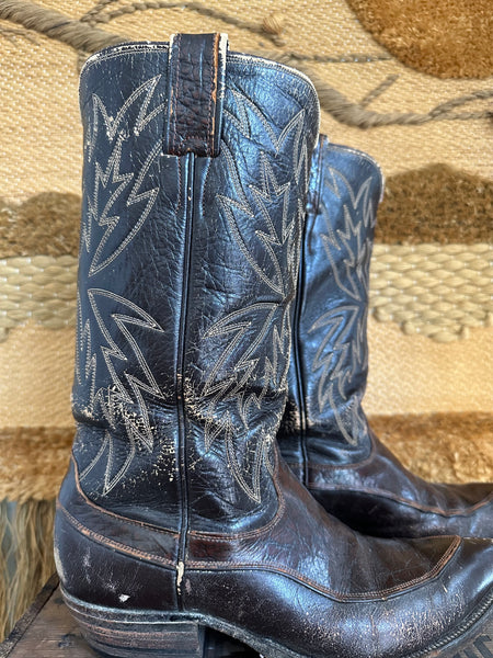 JUSTIN Fort Worth Texas Leather Western Boots • Womens 9 / Mens 7