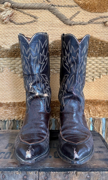 JUSTIN Fort Worth Texas Leather Western Boots • Womens 9 / Mens 7