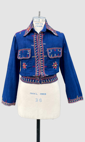 DEADSTOCK PAKISTANI 70s Embroidered Jacket • X-Small