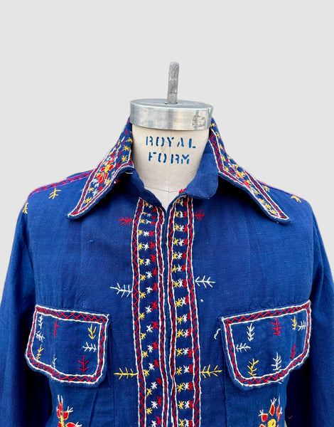 DEADSTOCK PAKISTANI 70s Embroidered Jacket • X-Small