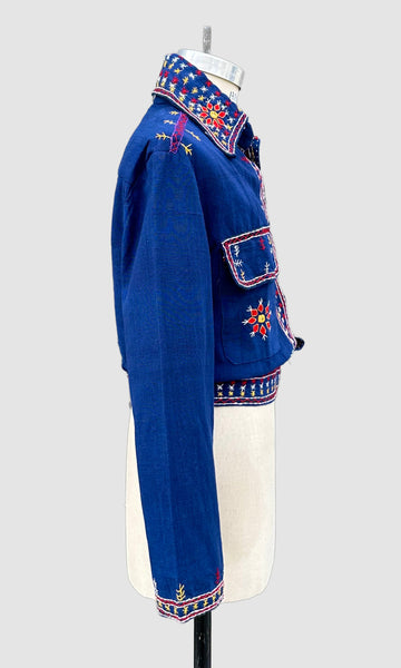 DEADSTOCK PAKISTANI 70s Embroidered Jacket • X-Small