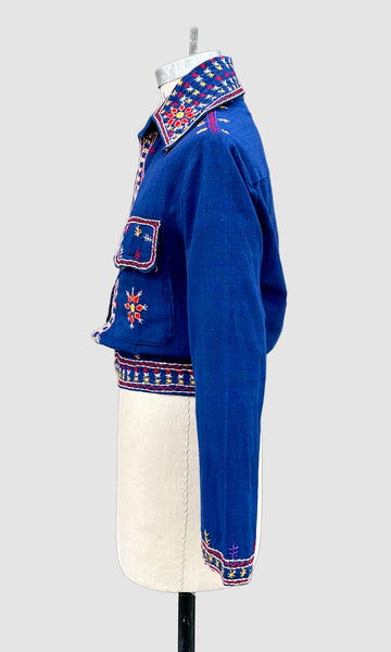 DEADSTOCK PAKISTANI 70s Embroidered Jacket • X-Small