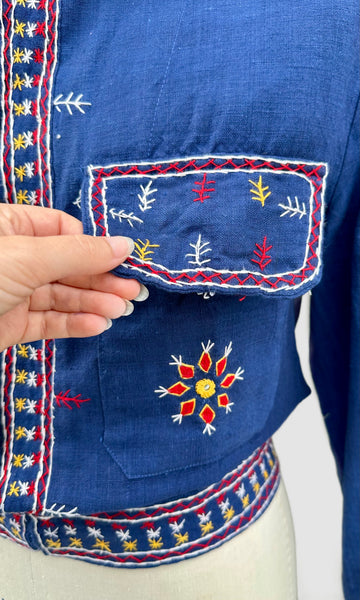DEADSTOCK PAKISTANI 70s Embroidered Jacket • X-Small