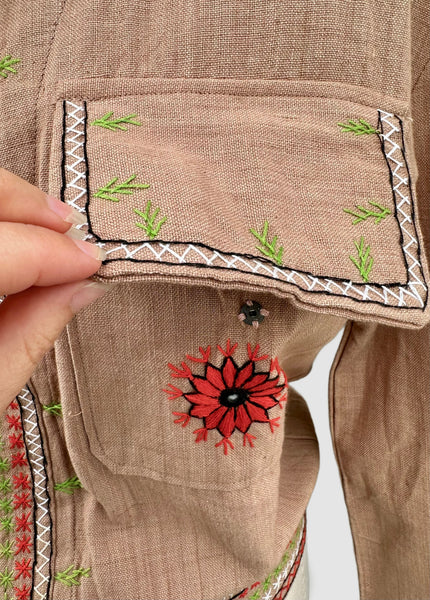 DEADSTOCK PAKISTANI 70s Embroidered Jacket • Small