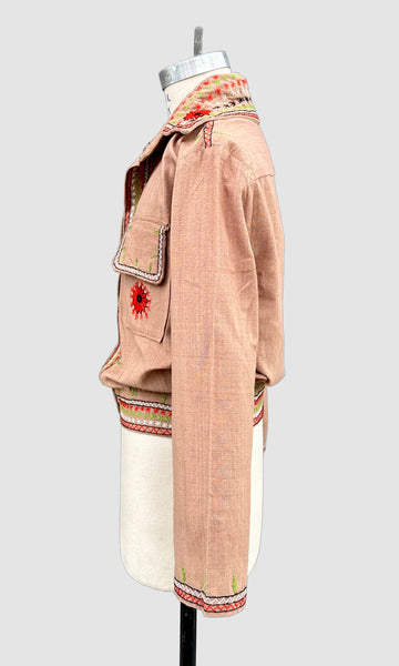 DEADSTOCK PAKISTANI 70s Embroidered Jacket • Small