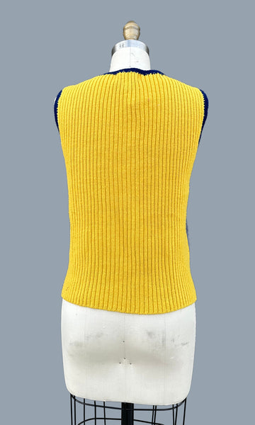 AWARE LEATHER CROCHET Vintage 70s Vest • Sm. to Med.