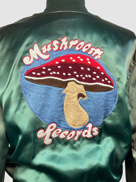 MUSHROOM RECORDS 70s Tour Satin Jacket • Mens Medium Large