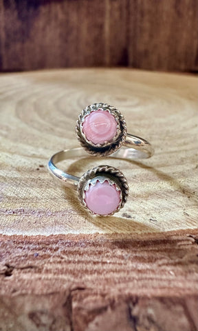 DOUBLE CONCH SHELL and Sterling Silver Adjustable Ring