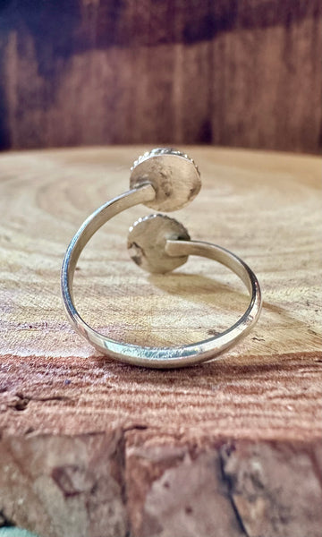 DOUBLE CONCH SHELL and Sterling Silver Adjustable Ring