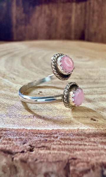 DOUBLE CONCH SHELL and Sterling Silver Adjustable Ring