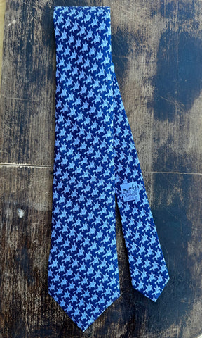 HERMÈS NECKTIE Mens Silk Vintage 1990's Pegasus, 5117 HA