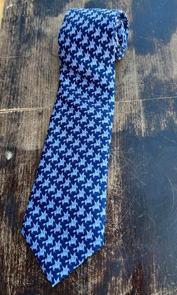 HERMÈS NECKTIE Mens Silk Vintage 1990's Pegasus, 5117 HA