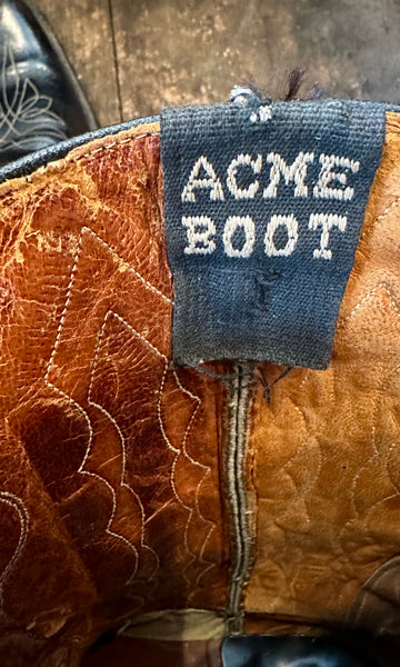 ACME VINTAGE 60s Cowgirl Boots • Womens 7.5/8