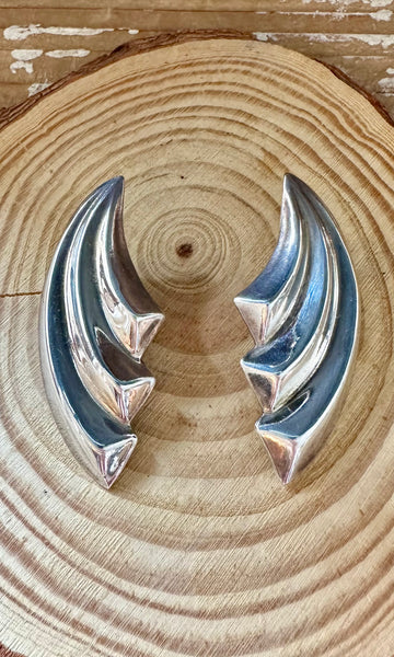 DECO WINGS Sterling Silver Stud Earrings