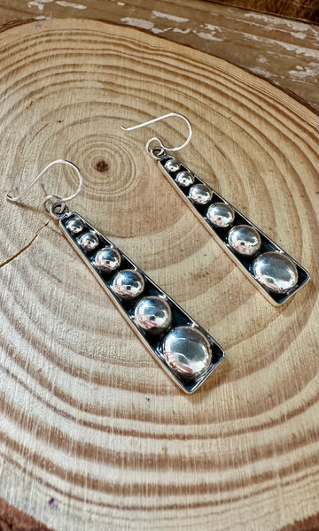 PINBALL BUBBLES Sterling Silver Statement Earrings