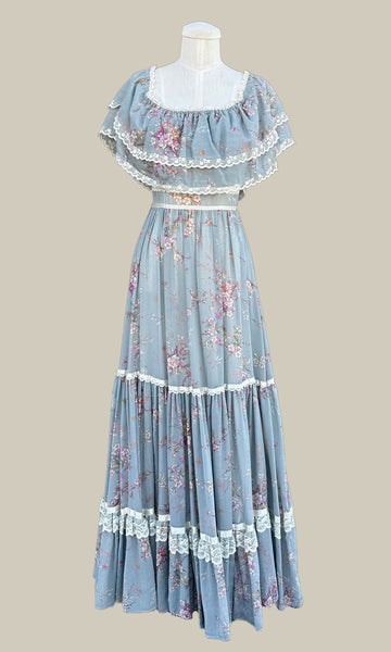 GUNNE SAX By Jessica Vintage 70s Dress • XXS