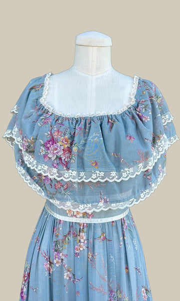 GUNNE SAX By Jessica Vintage 70s Dress • XXS