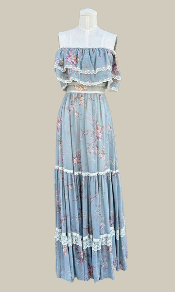 GUNNE SAX By Jessica Vintage 70s Dress • XXS