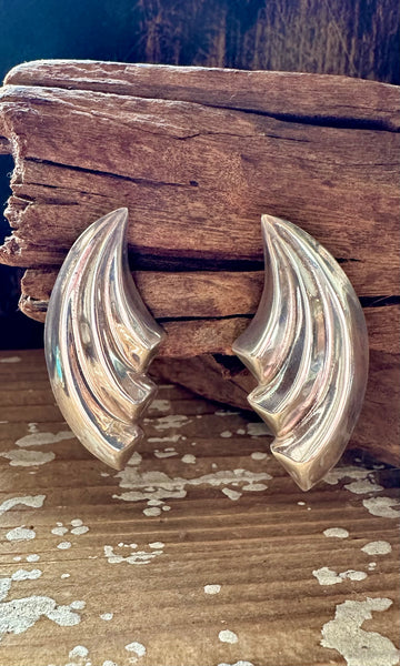 DECO WINGS Sterling Silver Stud Earrings