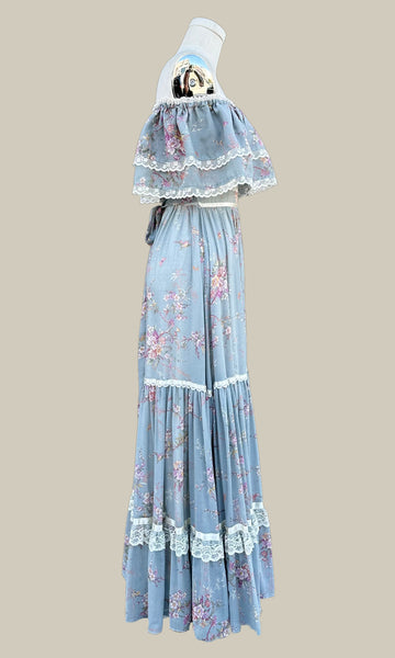 GUNNE SAX By Jessica Vintage 70s Dress • XXS