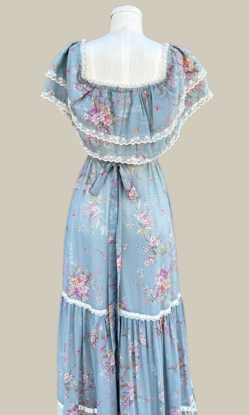 GUNNE SAX By Jessica Vintage 70s Dress • XXS