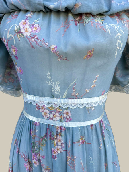 GUNNE SAX By Jessica Vintage 70s Dress • XXS