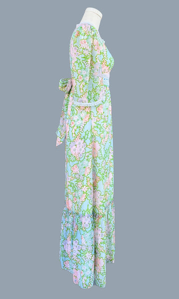PEGGY BARKER Vintage 70s Dress • Small