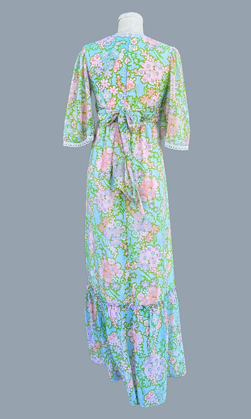 PEGGY BARKER Vintage 70s Dress • Small