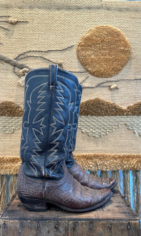 TONY LAMA Buffalo Hide Cowboy Boots • Mens Size 10.5-11