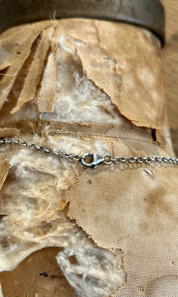NAVAJO Silver & Triple Turquoise Horseshoe Necklace