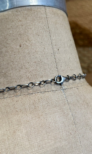 NAVAJO NAJA Silver & Turquoise Adjustable Necklace 26N08
