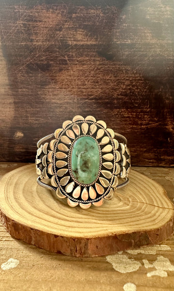 L. JAMES S/S Navajo Turquoise Sterling Silver Cuff 108g