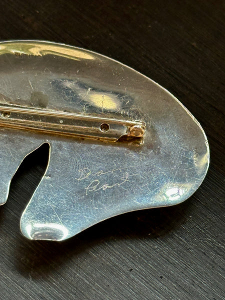 DREAMING SILVER Sterling Silver and Turquoise Brooch Pin