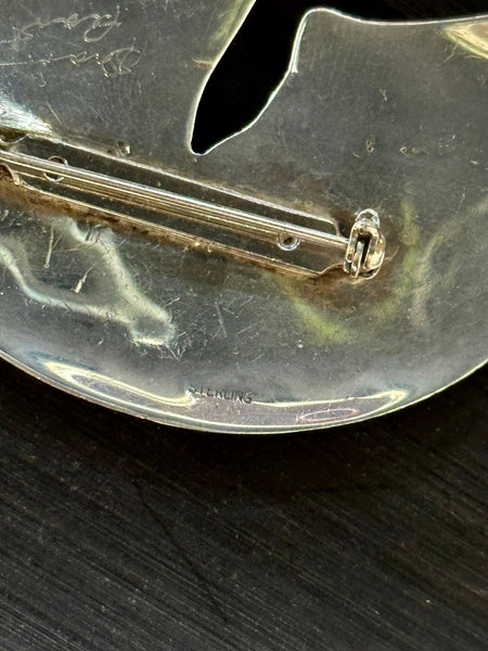 DREAMING SILVER Sterling Silver and Turquoise Brooch Pin