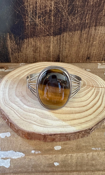 TIGERS EYE Sterling Silver Cuff 34g