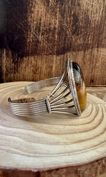 TIGERS EYE Sterling Silver Cuff 34g