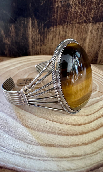 TIGERS EYE Sterling Silver Cuff 34g