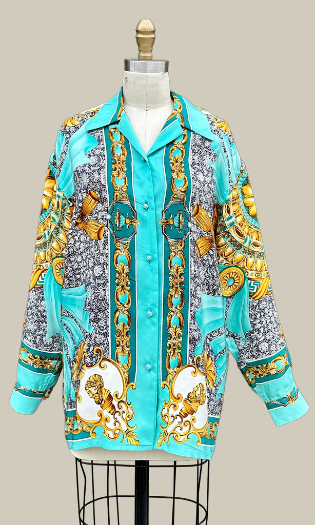 RENATO NICCI Vintage Parisian Silk Shirt • Small