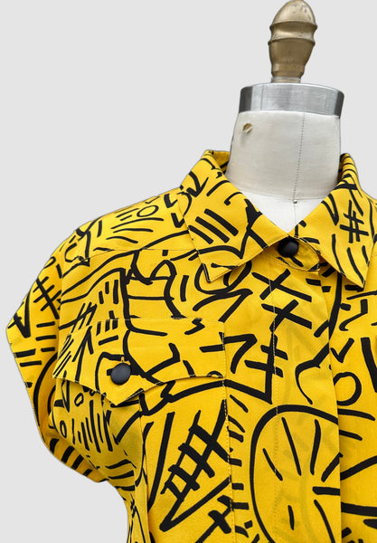KARL LAGERFELD Vintage 80s Silk Dress & Top Set • Small
