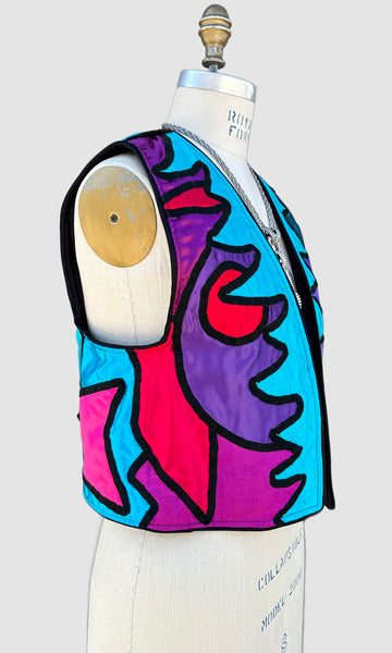 JUDITH ROBERTS 80s/90s Abstract Vest • Size Medium