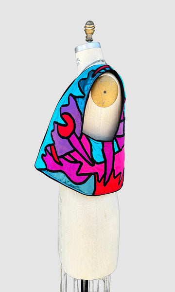 JUDITH ROBERTS 80s/90s Abstract Vest • Size Medium