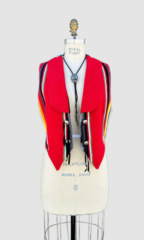 DION of TEXAS 80s/90s Southwestern Woven Blanket Vest • Medium