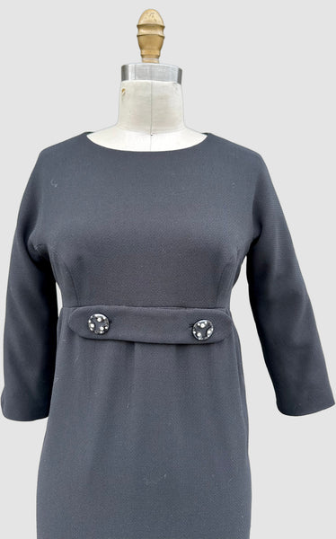 GALANOS 60s Vintage Little Black Dress • Medium